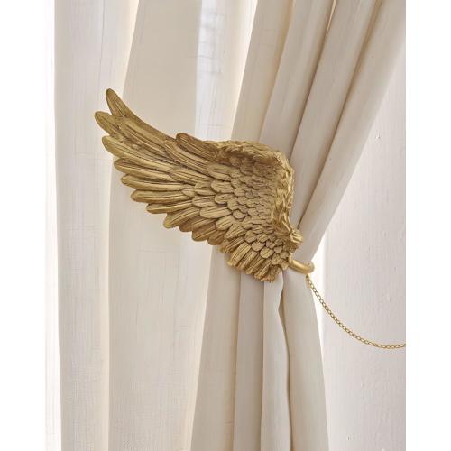 Gold Angel Wing Curtain Tieback Durable Holdback For Tulle And Thick Decorative Home Accessory