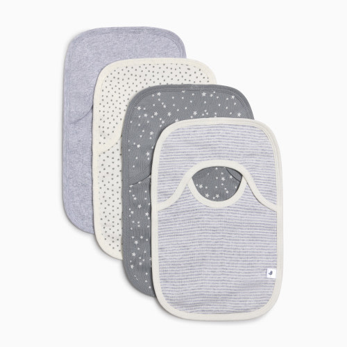 Small Story Organic Lap Bib (4 Pack) - Grey