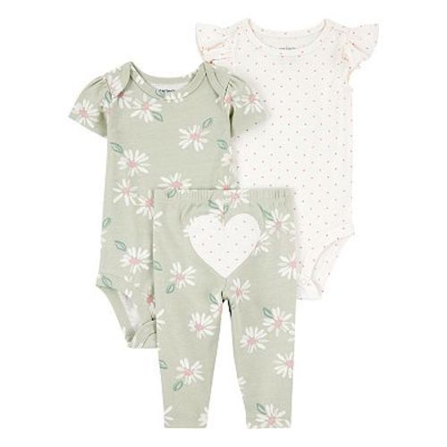 Baby Girls Carter's 3-pc. Heart Bodysuit & Legging Set