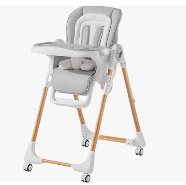 Amazon.com: Mallify Convertible High Chairs for Babies and Toddlers, Height Adjustable Baby High Chair, High Chair with Removable Tray, Adjustable Backrest, Portable Baby Dinning Chair with Lockable Wheels