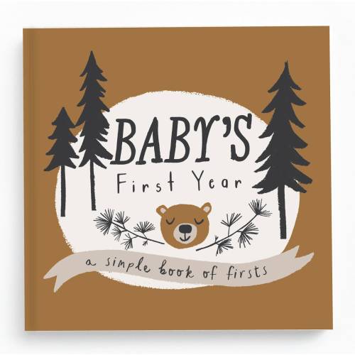 Camper Baby Book - Baby Boy or Girl Memory Book - Camping Theme - Outdoors Baby Book - First Year Baby Book for Boys or Girls - Baby Bear