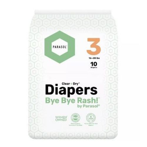 Parasol Clear+Dry Natural Disposable Diapers - Size 3 - 52ct