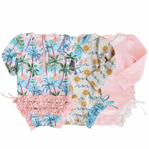 Long Sleeve Rash Guard With Ruffle Bottom | Best Sellers