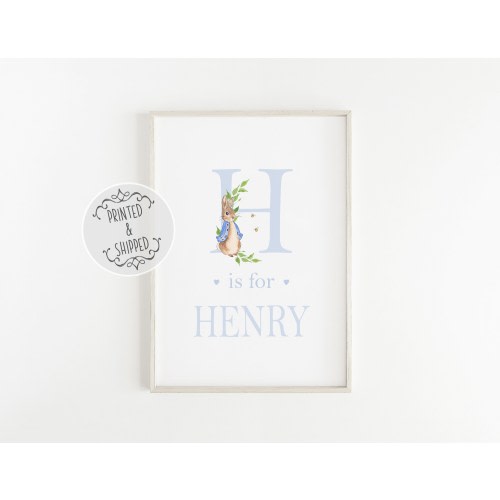 Peter Rabbit Nursery Print | Baby Name Print | Peter Rabbit Nursery Decor | Nursery Wall Art | Baby Decor | Beatrix Potter