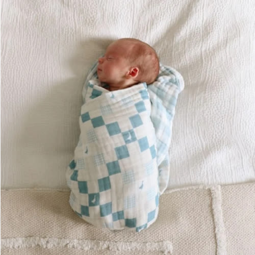 Grandma's Goose QUILTED 6 Layer Gauze Blanket