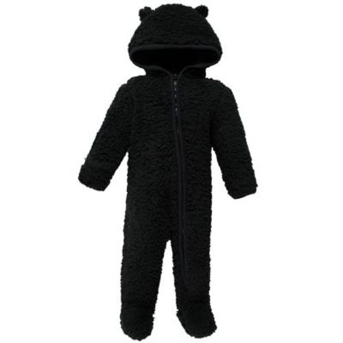 Hudson Baby Faux Shearling Bunting 1pk, Black, 0-3 Months