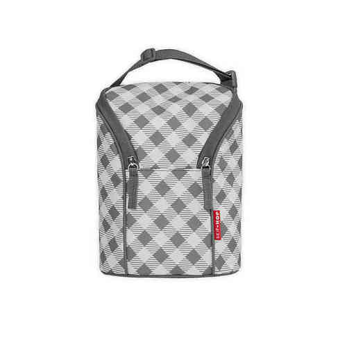 Skip Hop Pattern Bottle Bag in Grey