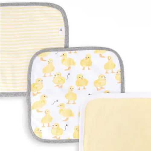 Burt’s Bees Baby Organic Baby Washcloths- 3 Pack (Ducks)