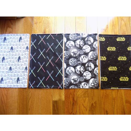 Set of 4 Star Wars  Burp Cloths - Baby Shower Gift