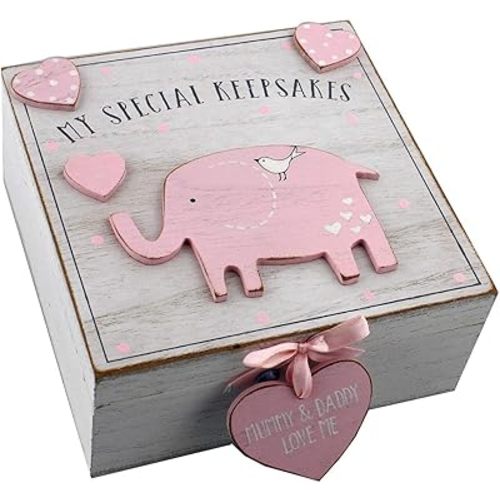Baby Girl Wooden Memories Keepsake Box Vintage Style …