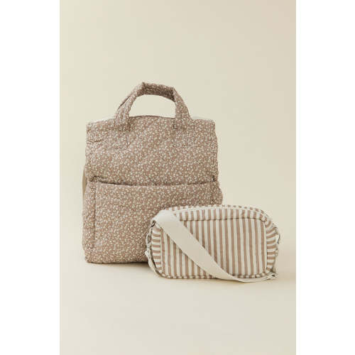 Cream Floral Totepack