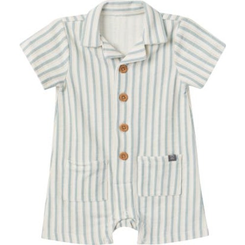 Collared Short Sleeve Romper, 3-6M