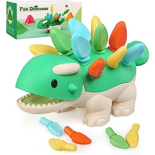 Hirger Montessori Toys for Baby 1 2 3 4 Year Old: Fine Motor Dinosaur Toys for Kids 2-4|Toddler Learning Educational Toys for Birthday Gift Age 1-2|Sensory Toys for 12-18 Months
