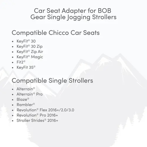 BOB Gear Single Jogging Stroller Adapter for Chicco Infant Car Seats