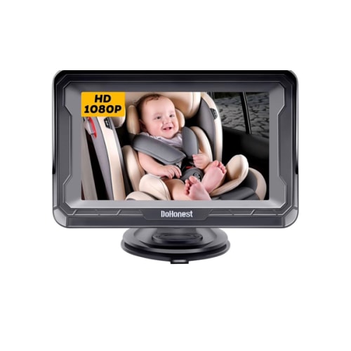 DoHonest Baby Car Camera HD 1080P - Rear-Facing Car Baby Monitor with Night Vision, Adjustable View Angle, Easy Setup, Anti-Glare Display, Safety for Kids & Infants