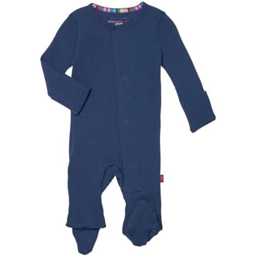 Magnificent Baby Boy 100% Cotton Footies with Magnetic Easy Close