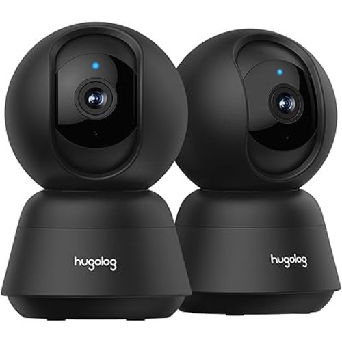 Hugolog 4K 8MP Indoor Pan/Tilt Security Camera with Auto-Focus,Ideal for Baby Monitor/Pet Camera/Home Security,Starlight Color Night Vision,Human/Pet AI,Two-Way Audio,US Cloud,Compatible with Alexa