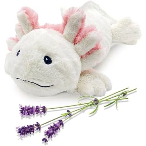 warmies Axolotl Microwavable, Hot or Cold for Cool Relaxation and Warm Relief, Lavender Scented Cozy Plush Animal