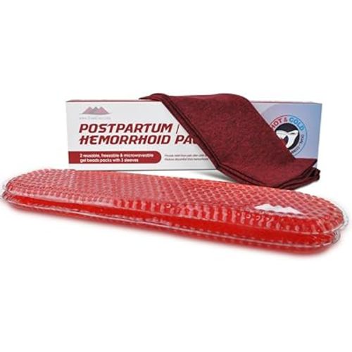 Hemorrhoid and Perineal Gel Bead Ice Compress by FOMI Care | 2 Pack, 3 Sleeves | Hot and Cold Pack for Hemorrhoid Treatment & Postpartum Pain Relief | Heating and Cooling Maternity Pads