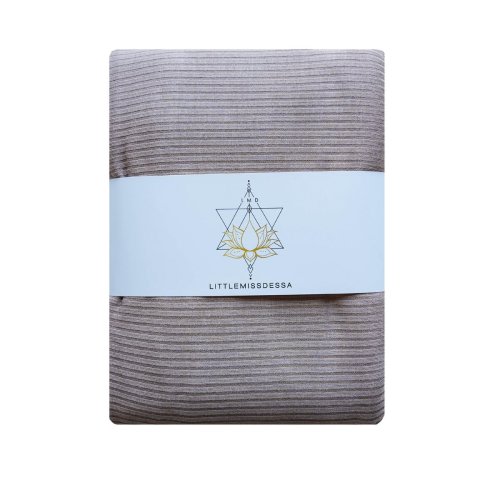 Jersey Swaddle Baby Blanket | Mocha Rib