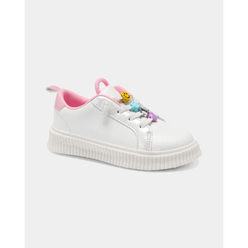 Toddler Girl Charm Casual Sneakers - White/Pink - Carter's | Carter's
