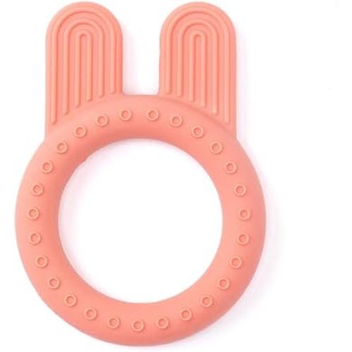 Bella Tunno Rattle Teether – Soft Silicone Teether Baby Rattle with Easy Grip, Soft Rattle, and Fun Animal Shapes to Help Soothe Baby Teething, Non-Toxic, BPA Free (Bunny)