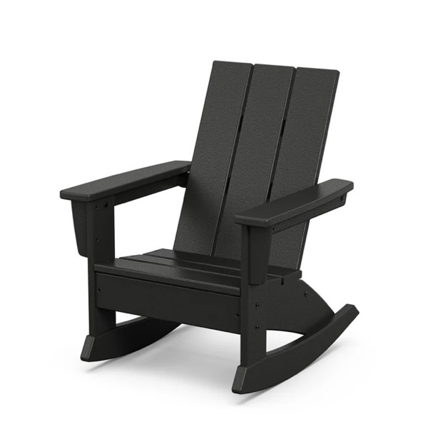 Kids Modern Adirondack Rocking Chair- Black