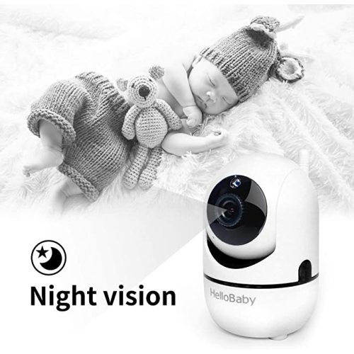 HelloBaby Baby Monitor with Remote Pan-Tilt-Zoom Camera and 3.2'' LCD Screen, Infrared Night Vision (Black) - 1 Count (Pack of 1)