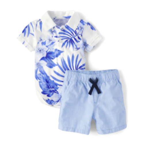 Baby Boys Matching Family Tropical 2-Piece Outfit Set - Simplywht