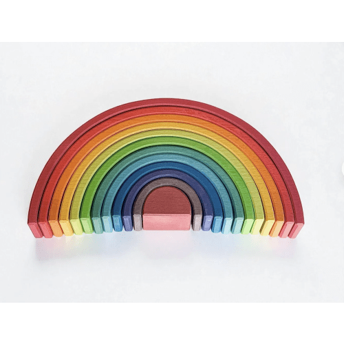 Handcrafted Wooden Rainbow Stacker| Montessori Waldorf Open-Ended Play Gift| Toddler Toys