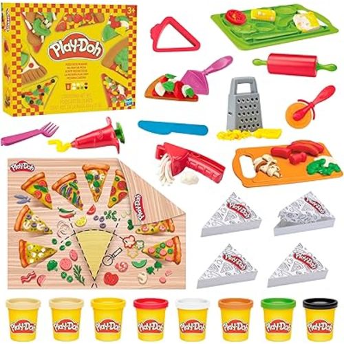 Play-Doh Pizza Slice Playset, Play Food Kitchen Toys for Kids, Arts & Crafts for Boys & Girls 3+ (Amazon Exclusive)
