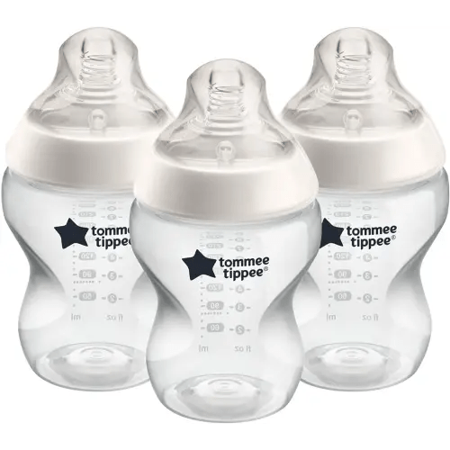 Tommee Tippee Closer to Nature Baby Bottles, Breast-Like Nipples with Anti-Colic Valve, 9oz, 3 Count