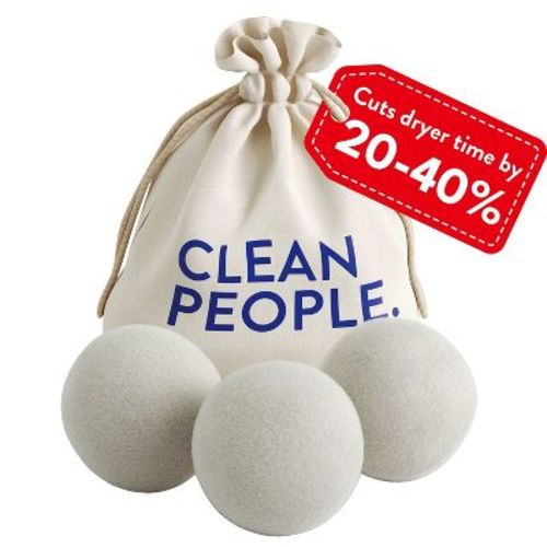 The Clean People 100% New Zealand Wool Dryer Balls – Wool for Laundry, Fabric Softening, Anti-Static, No Lint, Odorless & Reusable