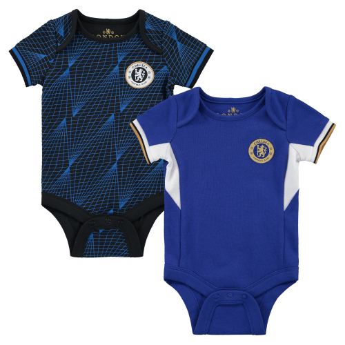 Chelsea 23-24 Kit 2 PK Bodysuits - Blue/White/Mint - Baby
