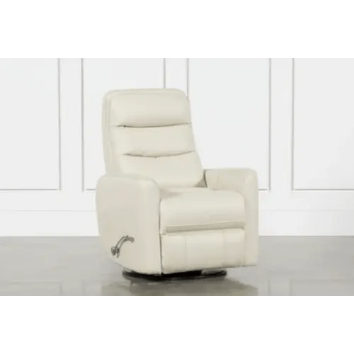 Hercules Oyster Cream Nursery Manual Swivel Glider Recliner with Manual Adjustable Headrest | Rocker