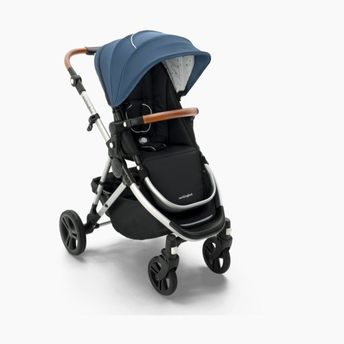 Mockingbird Single Stroller 2.0 - Sea/Watercolor Canopy With Penny Leather