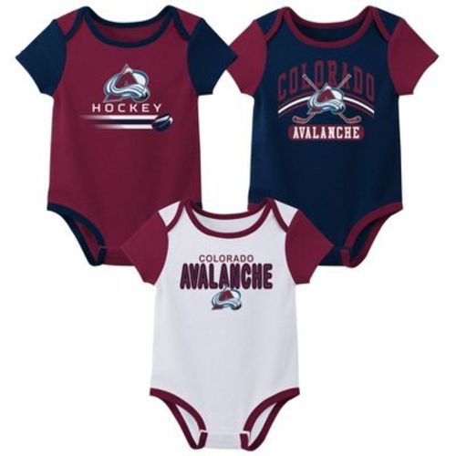 Nhl Colorado Avalanche Boys' 3pk Bodysuit - 0-3m