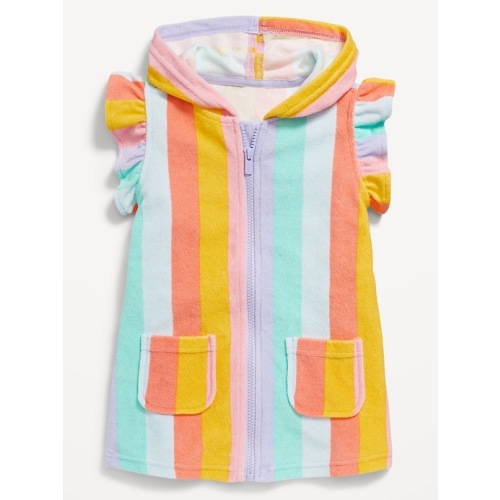 Hooded Terry Swim Cover-Up Dress for Toddler Girls