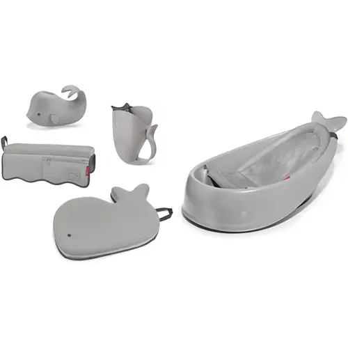 Skip Hop Moby Baby Bath Gift Set with 3-Stage Bath Tub and Bathtime Essentials