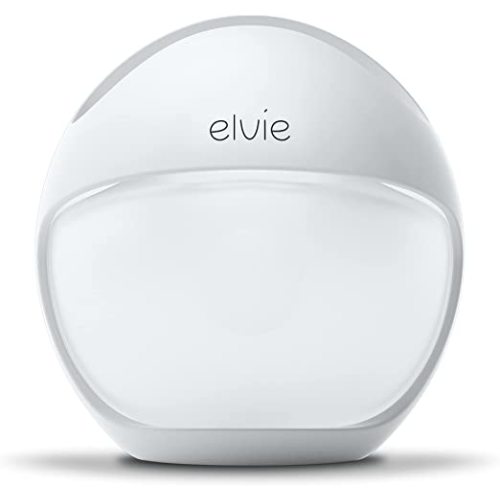 Elvie Curve Manual Wearable Breast Pump | Hands-Free, Kick-Proof, Portable Silicone Pump That Can Be Worn in-Bra for Gentle, Natural Milk Expression | Breast Feeding Essentials White