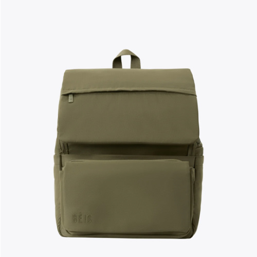 BÉIS 'The Ultimate Diaper Backpack' in Olive - Green Backpack Diaper Bag
