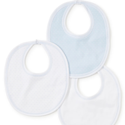 Blue Dot 3 Pack Bib Set w/ Tulle Bag