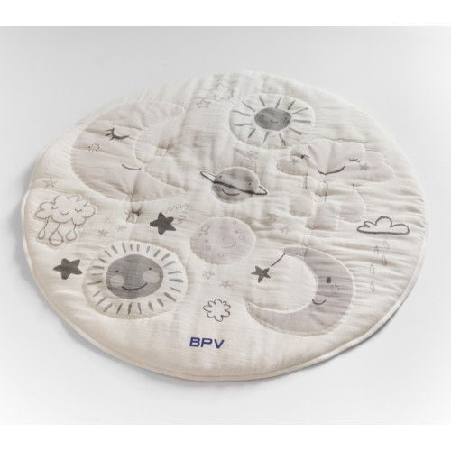 Skye Moon & Stars Muslin Travel Play Mat | Pottery Barn Kids