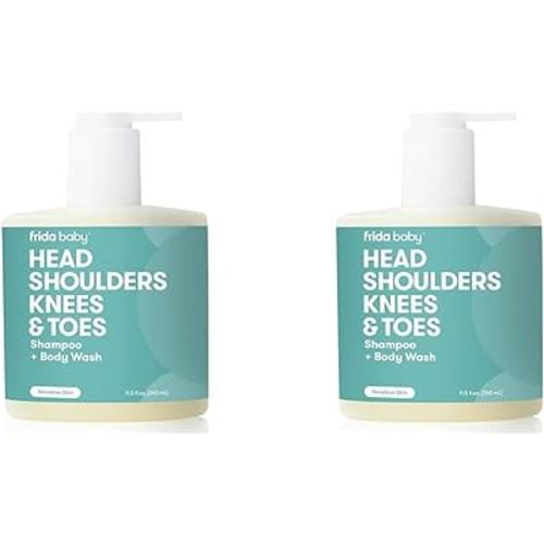 Frida Baby Shampoo + Body Wash | Head to Toe Tear Free Baby Shampoo and Body Wash for Sensitive Skin and Dry Skin (Pack of 2)