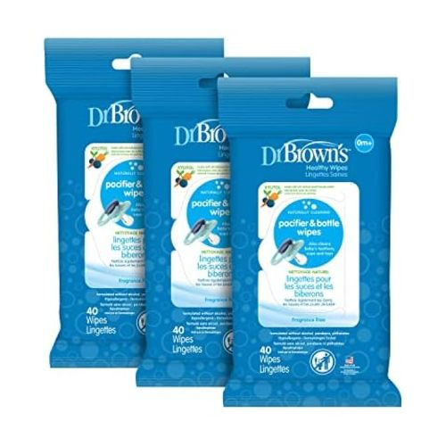 Amazon.com : Dr. Brown's Pacifier and Bottle Wipes, 40 Count : Baby