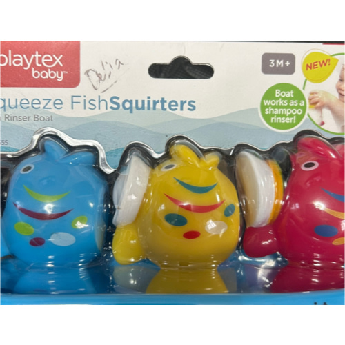 BABIES - PLAYTEX BABY SQUEEZE FISH SQUIRTERS & RINSE BOAT EA