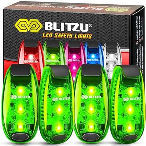 4 Pack LED Safety Light, Clip on Reflective Gear Lights for Walking at Night, Running, Jogging, High Visibility Strobe Light Accessories for Runners, Kids, Hiking, Kayak, Cycling, Camping, Boat