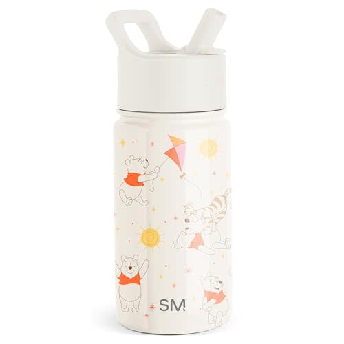 Simple Modern Kids Summit Water Bottle with Straw Lid | Disney Winnie the Pooh 14oz Stainless Steel Cup Insulated Tumbler for Girls, School | Winnie the Pooh Life