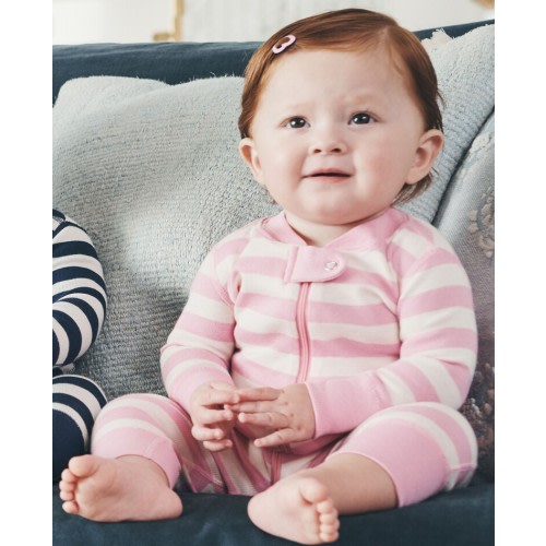 Baby Striped 2-Way Zip Sleeper | Hanna Andersson