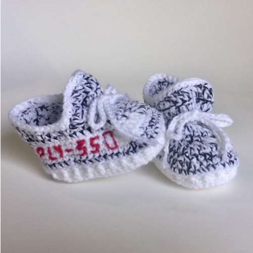 Crochet Baby Sneakers - Zebra Style Sneakers - Crochet Baby Booties - Baby Shower Gift